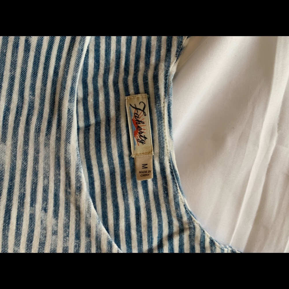 Fatherty blue and white stripped tie tank top - Picture 3 of 5